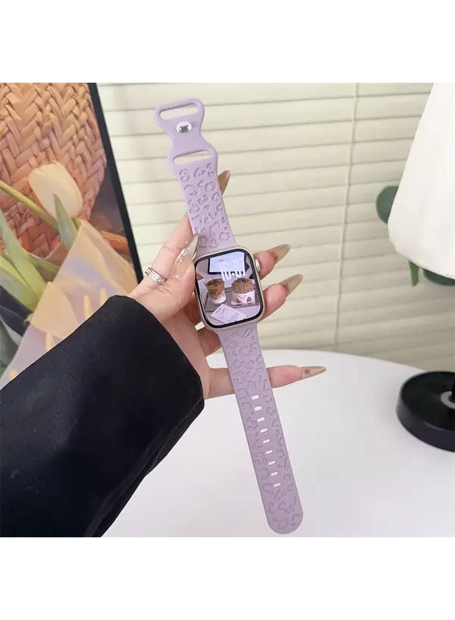 Deep Purple Soft Strap Apple Watch Band Compatible 42 44 45 49mm Waterproof Sport - Image 5